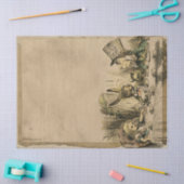 Papier Mousseline Tea Party Alice au pays des merveilles Découpage (Artisanat)