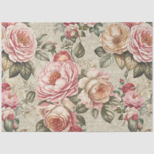 Papier Mousseline Tea Party Rose Floral Sage Fête des mariées