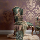 Papier Mousseline Tea Time Mary Antoinette Portrait Lady assise