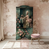 Papier Mousseline Tea Time Mary Antoinette Portrait Lady assise