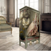 Papier Mousseline Tea Time Mary Antoinette Style Portrait Art