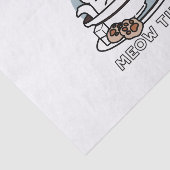 Papier Mousseline Tea Time Meow Time - Cute Cat and Tea Design (Détail)