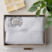 Papier Mousseline Tea Time Meow Time - Cute Cat and Tea Design (Cadeau)