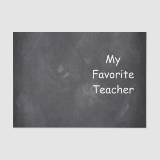 Papier Mousseline Teacher Chalkboard Design Venin Idea (Recto)