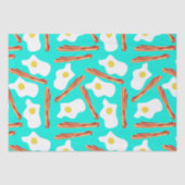 Papier Mousseline Teal Bacon and Eggs (Recto)