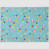 Papier Mousseline Teal Birthday Party  (Recto)