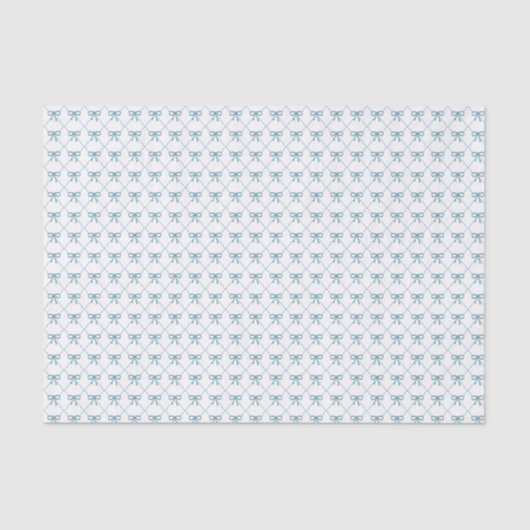 Papier Mousseline Teal bows on white background  (Recto)