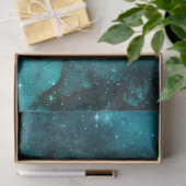 Papier Mousseline Teal Galaxy Series Design 6 (Cadeau)
