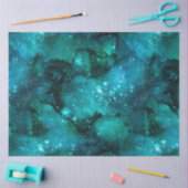 Papier Mousseline Teal Galaxy Series Design 6 (Artisanat)