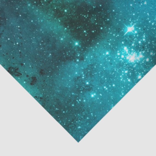 Papier Mousseline Teal Galaxy Series Design 6 (Détail)