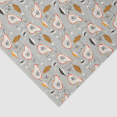 Papier Mousseline Teal géométrique et motif bleu (Détail)