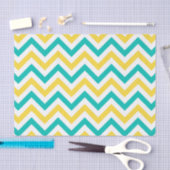 Papier Mousseline Teal, Pineapple, Wht Large Chevron Zig Zag (Artisanat)