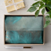 Papier Mousseline Teal Velvet Black Wolf Portrait (Cadeau)