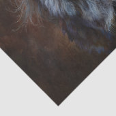 Papier Mousseline Teal Western Ivory Stallion Tissue Paper (Détail)