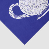 Papier Mousseline Teapot blanc sur la marine (Détail)