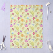 Papier Mousseline Teapots and Cups Garden Yellow (Artisanat)