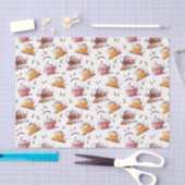 Papier Mousseline Teapots et Feuilles de thé Aquarelle (Artisanat)