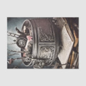 Papier Mousseline Técherie antique avec Cauldron et livres d'orthogr (Recto)