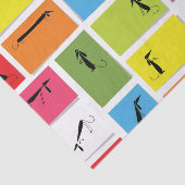 Papier Mousseline Teckels colorés (Détail)