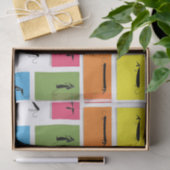 Papier Mousseline Teckels colorés (Cadeau)