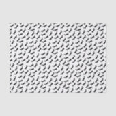 Papier Mousseline Teckels en noir et blanc (Recto)