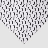 Papier Mousseline Teckels en noir et blanc (Détail)