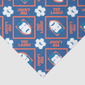 Papier Mousseline Ted Lasso | Motif de diamant face et balle (Détail)