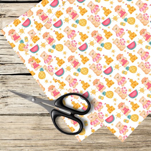 Papier Mousseline tedbear plaisir été