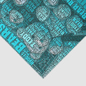 Papier Mousseline Teddy Bear Best Friends Embedded Word Cloud (Détail)