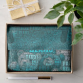 Papier Mousseline Teddy Bear Best Friends Embedded Word Cloud (Cadeau)