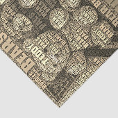 Papier Mousseline Teddy Bear Best Friends Embedded Word Cloud (Détail)