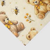 Papier Mousseline Teddy Bears Honey Bees Nursery Pattern (Détail)