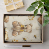 Papier Mousseline Teddy Bears Honey Bees Nursery Pattern (Cadeau)