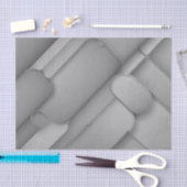 Papier Mousseline Teintes grises Art moderne (Artisanat)
