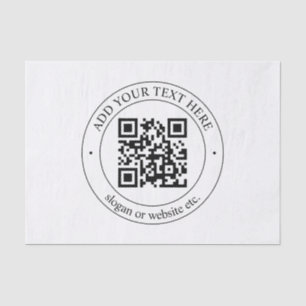 Papier Mousseline Téléchargez votre propre code QR et votre texte pe