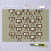 Papier Mousseline Télévision Moderne Du Milieu Du Siècle (Artisanat)