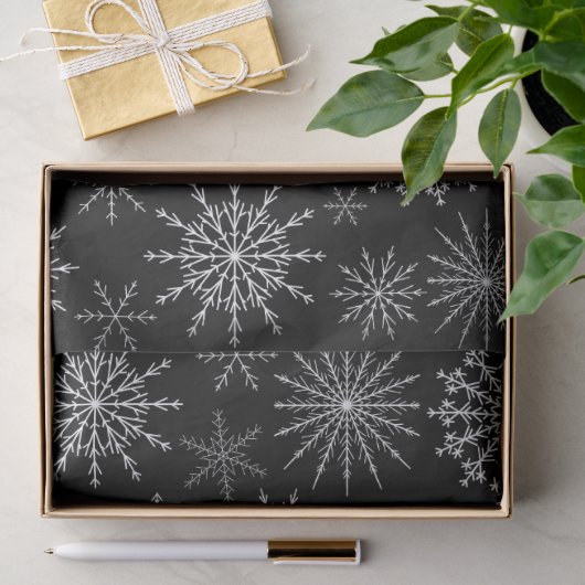 Papier Mousseline Tempête de neige chic (Cadeau)