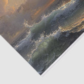 Papier Mousseline Tempête océanique Moody Paysage Peinture Découpage (Détail)