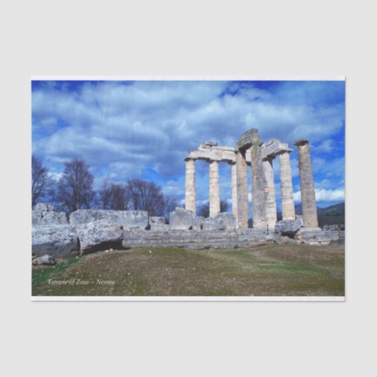 Papier Mousseline Temple de Zeus - Nemea (Recto)