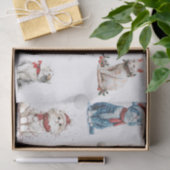 Papier Mousseline Ten Christmas Cats on a White Background (Cadeau)