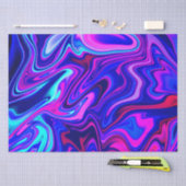 Papier Mousseline Tendance néon bleu rose turquoise Abstrait (Artisanat)