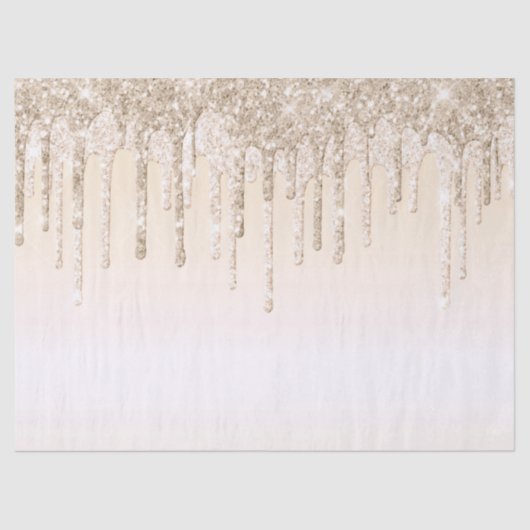 Papier Mousseline Tendance Parties scintillant Champagne Beige Drive (Recto)