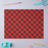 Papier Mousseline Tendance Plaid En Rouge Et Noir (Artisanat)