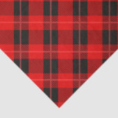 Papier Mousseline Tendance Plaid En Rouge Et Noir (Détail)