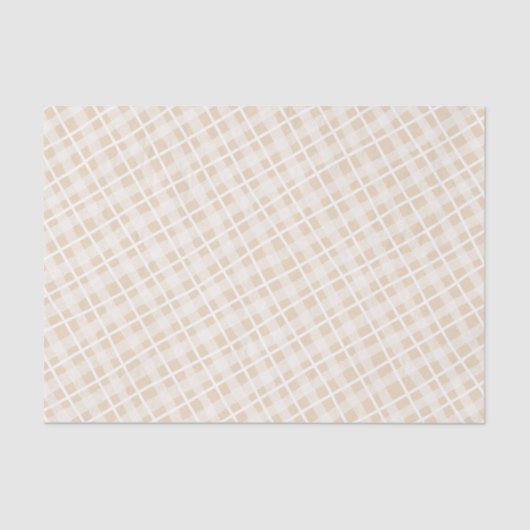 Papier Mousseline Tendance rustique tartan Brown motif moderne tonal (Recto)