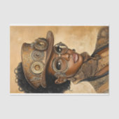 Papier Mousseline Tendance Steampunk Dark Skin Woman AD1Z Découpage (Recto)