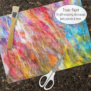 Papier Mousseline Tendres fines de couleur art abstrait