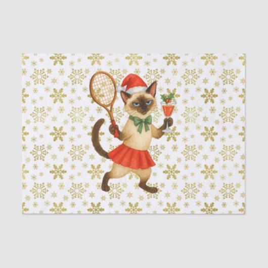 Papier Mousseline Tennis Christmas Mug Cat Lovers  (Recto)