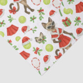 Papier Mousseline Tennis Christmas themed fir Siamese cat Lovers (Détail)