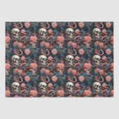 Papier Mousseline Tentacles de pieuvre Crâne Océan corail sous-marin (Recto)